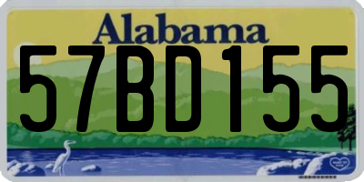 AL license plate 57BD155