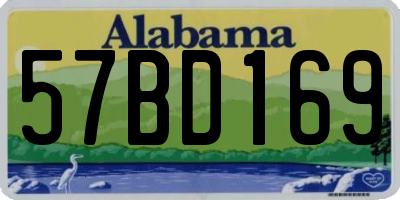 AL license plate 57BD169