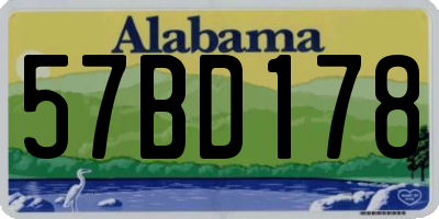 AL license plate 57BD178