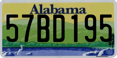 AL license plate 57BD195