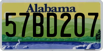 AL license plate 57BD207