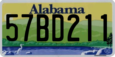 AL license plate 57BD211