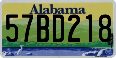 AL license plate 57BD218