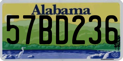 AL license plate 57BD236