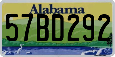AL license plate 57BD292