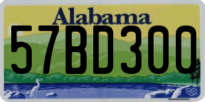 AL license plate 57BD300