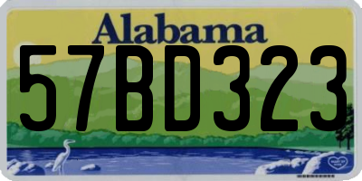 AL license plate 57BD323