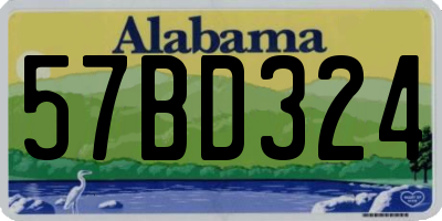 AL license plate 57BD324