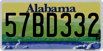 AL license plate 57BD332