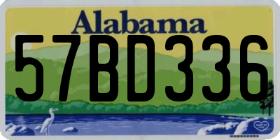 AL license plate 57BD336