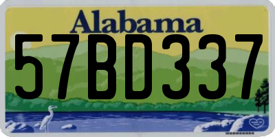 AL license plate 57BD337