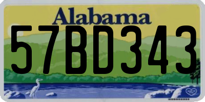 AL license plate 57BD343
