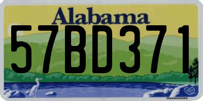 AL license plate 57BD371