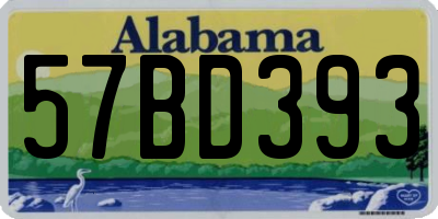 AL license plate 57BD393