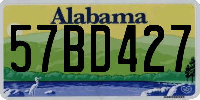 AL license plate 57BD427