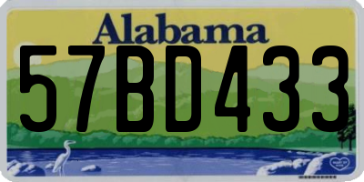 AL license plate 57BD433