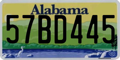 AL license plate 57BD445