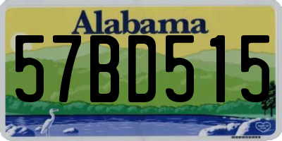 AL license plate 57BD515