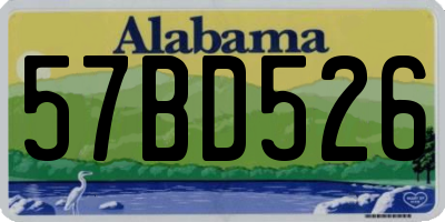 AL license plate 57BD526