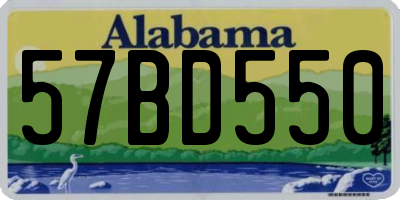 AL license plate 57BD550