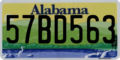 AL license plate 57BD563