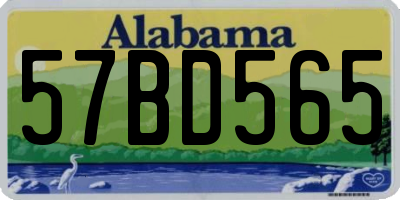 AL license plate 57BD565