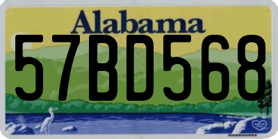 AL license plate 57BD568