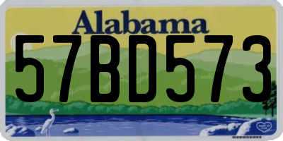 AL license plate 57BD573