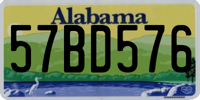 AL license plate 57BD576