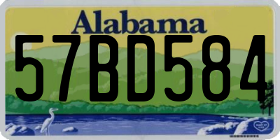 AL license plate 57BD584