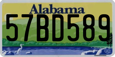 AL license plate 57BD589