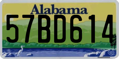 AL license plate 57BD614
