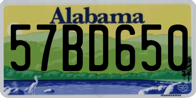 AL license plate 57BD650