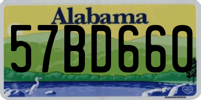 AL license plate 57BD660