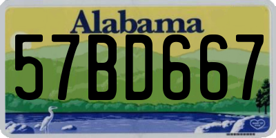 AL license plate 57BD667