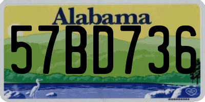 AL license plate 57BD736