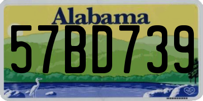 AL license plate 57BD739