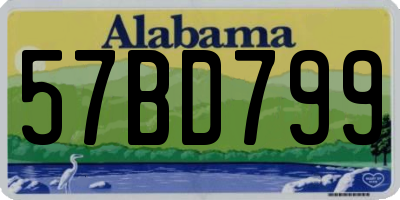 AL license plate 57BD799