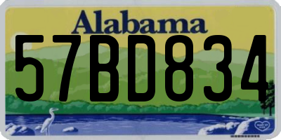 AL license plate 57BD834