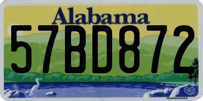 AL license plate 57BD872