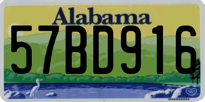 AL license plate 57BD916