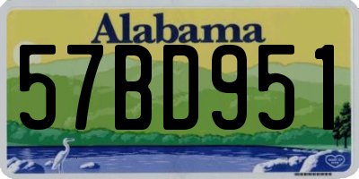 AL license plate 57BD951