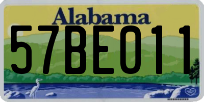 AL license plate 57BE011