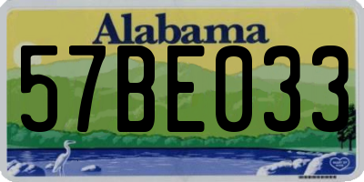 AL license plate 57BE033