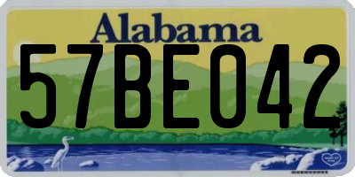 AL license plate 57BE042