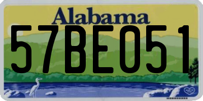 AL license plate 57BE051