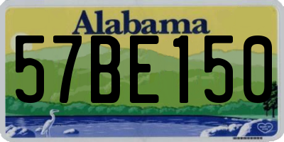AL license plate 57BE150