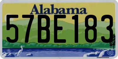 AL license plate 57BE183