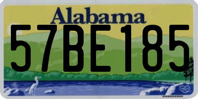 AL license plate 57BE185