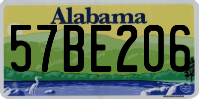 AL license plate 57BE206